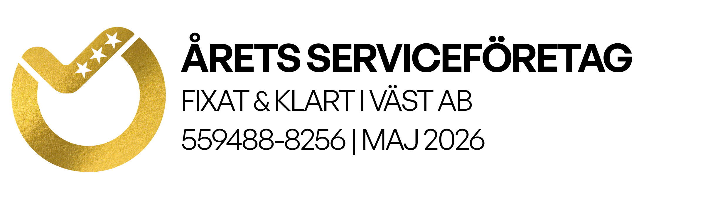 Årets Serviceföretag 2026 – Fixat & Klart i Väst AB